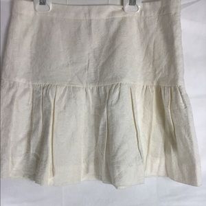 J crew ivory short skirt size 6
